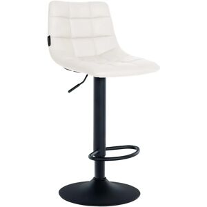 Taburete de bar Jerry CLP de piel sintética ajustable giratorio en negro y blanco Taburete de bar Jerry CLP de piel sintética ajustable giratorio en negro y blanco