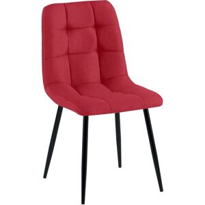 Sconto Silla de Comedor Rojo en Tela - Silla de comedor Sconto Silla de Comedor Rojo en Tela - Silla de comedor