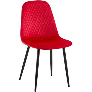 Sconto - Chaise de salle à manger en velours rouge - Chaise de salle à manger - Publicité Sconto - Chaise de salle à manger en velours rouge - Chaise de salle à manger - Publicité