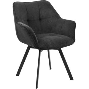 Chaise de salle à manger Jordi noire rembourrée - Chaise de salle à manger - Publicité Chaise de salle à manger Jordi noire rembourrée - Chaise de salle à manger - Publicité