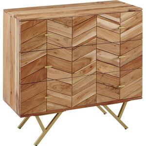 FineBuy Dębowa Komoda z akacji - Rustykalny styl wiejski - 90x86,5x40 cm FineBuy Dębowa Komoda z akacji - Rustykalny styl wiejski - 90x86,5x40 cm