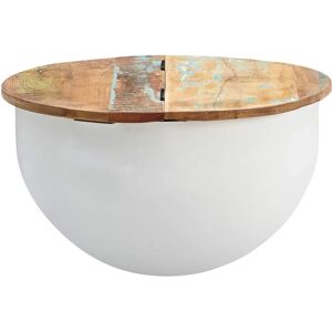 Table basse Mango FineBuy - Rond avec Rangement Industriel - Publicité Table basse Mango FineBuy - Rond avec Rangement Industriel - Publicité