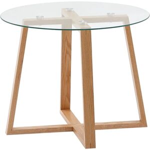 Table basse en chêne et verre de FineBuy - Design moderne - Publicité Table basse en chêne et verre de FineBuy - Design moderne - Publicité