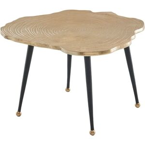 Wohnling Gold Aluminium Coffee Table - Round Modern Design Wohnling Gold Aluminium Coffee Table - Round Modern Design