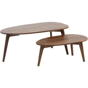 Wohnling Sheesham Massivholz Nierstisch Set - Retro Design Wohnling Sheesham Massivholz Nierstisch Set - Retro Design