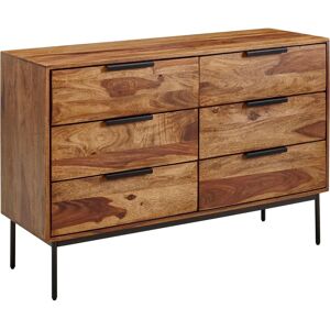 FineBuy Sheesham Kommode - Modern Industrial Design FineBuy Sheesham Kommode - Modern Industrial Design