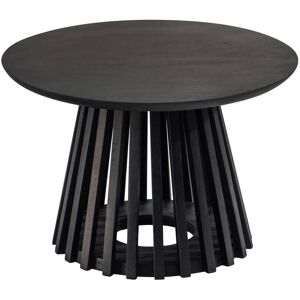 Table basse en bois massif noir Wohnling 60x60x41 cm - Salon - Publicité Table basse en bois massif noir Wohnling 60x60x41 cm - Salon - Publicité