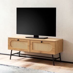 Wohnling Nábytek TV 100x45x40 cm - Dekor dubu a ratan Wohnling Nábytek TV 100x45x40 cm - Dekor dubu a ratan