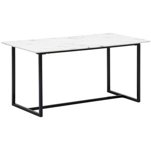 Fehér étkezőasztal márványhatással - 120x60x76 cm Fehér étkezőasztal márványhatással - 120x60x76 cm