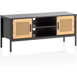 FineBuy TV Möbel - Lowboard Schwarz Eiche, 110x48x40cm FineBuy TV Möbel - Lowboard Schwarz Eiche, 110x48x40cm