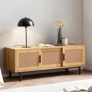 FineBuy Eiche Lowboard - TV-Kommode, Wiener Geflecht, 120x45.5x40cm FineBuy Eiche Lowboard - TV-Kommode, Wiener Geflecht, 120x45.5x40cm