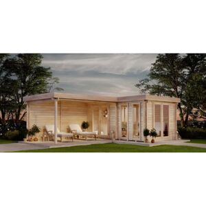 FinnTherm Quinta ISO Saunahaus - Isolierte Wände, Große Terrasse, Glasbeschläge FinnTherm Quinta ISO Saunahaus - Isolierte Wände, Große Terrasse, Glasbeschläge