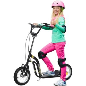 HOMCOM Børne-scooter - Justerbart styrrør - 12" luftdæk - Sort HOMCOM Børne-scooter - Justerbart styrrør - 12" luftdæk - Sort