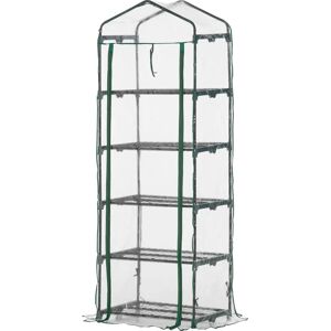 Outsunny Mini- kasvihuone med 5 hyllyjä - Sopii kukille tai vihanneksille Outsunny Mini- kasvihuone med 5 hyllyjä - Sopii kukille tai vihanneksille