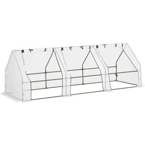 Outsunny Valkoinen Kasvihuone 270x90x90cm - Kasveille ja Vihanneksille Outsunny Valkoinen Kasvihuone 270x90x90cm - Kasveille ja Vihanneksille