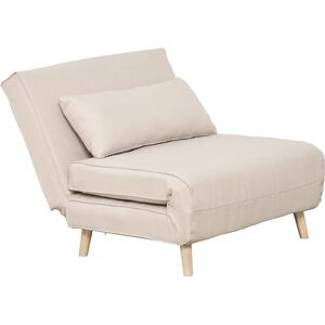 Homcom Klappsofa - Verstellbar Rückenlehne - Skandinavisch - Cremeweiß Homcom Klappsofa - Verstellbar Rückenlehne - Skandinavisch - Cremeweiß