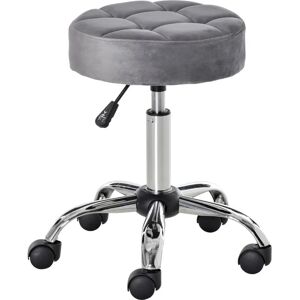 HOMCOM Taboret salonowy - Regulowany, welurowy wygląd, 61cm HOMCOM Taboret salonowy - Regulowany, welurowy wygląd, 61cm