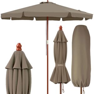 Kingsleeve Garden Parasol 48mm Wooden Pole UV50+ Waterproof 330cm Kingsleeve Garden Parasol 48mm Wooden Pole UV50+ Waterproof 330cm