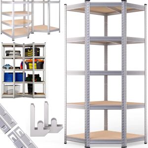 Monzana Heavy-Duty Corner Shelving Unit - 180x70x40 cm - 5 MDF Shelves Monzana Heavy-Duty Corner Shelving Unit - 180x70x40 cm - 5 MDF Shelves
