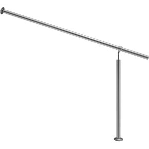Monzana Stainless Steel Handrail - Adjustable for Staircase - 160cm Monzana Stainless Steel Handrail - Adjustable for Staircase - 160cm