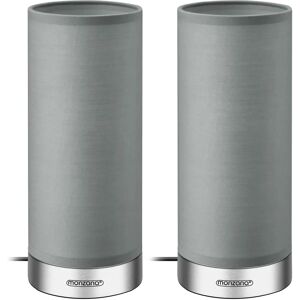 Monzana 2x LED Touch Table Lamps - Gray & Satin Nickel Monzana 2x LED Touch Table Lamps - Gray & Satin Nickel
