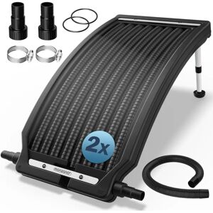 Monzana Solar Pool Heater - 110x69cm, Adjustable Legs, 12L Capacity Monzana Solar Pool Heater - 110x69cm, Adjustable Legs, 12L Capacity