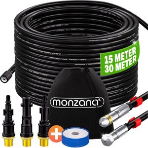 Ensemble de Nettoyage de Tuyaux Monzana - Tuyau Premium 15m avec 3 Buses & 3 Adaptateurs en Laiton Ensemble de Nettoyage de Tuyaux Monzana - Tuyau Premium 15m avec 3 Buses & 3 Adaptateurs en Laiton
