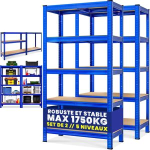 Monzana Heavy-Duty Metal Shelving - 3 Units, 5/10 Shelves, 180x90x40cm Monzana Heavy-Duty Metal Shelving - 3 Units, 5/10 Shelves, 180x90x40cm