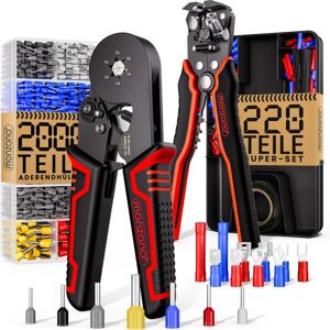 Monzana Wire Crimping Stripping Tools Set - 0.25-6mm² - 2000pcs Monzana Wire Crimping Stripping Tools Set - 0.25-6mm² - 2000pcs