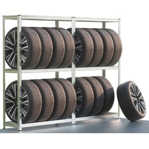 Monzana Tire Rack 2-Pair Zinc Coated 180x120x40cm - Tire Storage Solution Monzana Tire Rack 2-Pair Zinc Coated 180x120x40cm - Tire Storage Solution