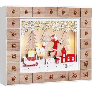 Spielwerk Wooden Reusable Advent Calendar with LED Lights - Christmas Decor Spielwerk Wooden Reusable Advent Calendar with LED Lights - Christmas Decor