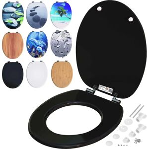 Siège de Toilette Casaria avec Fermeture Douce Automatique - MDF Durable, Charnières en Métal - Publicité Siège de Toilette Casaria avec Fermeture Douce Automatique - MDF Durable, Charnières en Métal - Publicité