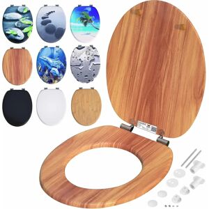 Siège de toilette Casaria avec système d'abaissement automatique, MDF Siège de toilette Casaria avec système d'abaissement automatique, MDF