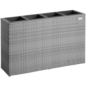 Deuba Garden Planter Box with 4 Removable Pots - Gray Deuba Garden Planter Box with 4 Removable Pots - Gray