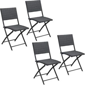 Casaria Roma Black Garden Folding Chairs Casaria Roma Black Garden Folding Chairs