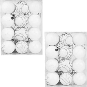 Casaria Boules de Noël Blanches - Décoration de Sapin de Noël Casaria Boules de Noël Blanches - Décoration de Sapin de Noël