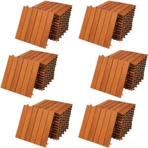Ensemble de Dalles en Bois d'Acacia Casaria - Jardin, Balcon - 30x30cm Ensemble de Dalles en Bois d'Acacia Casaria - Jardin, Balcon - 30x30cm