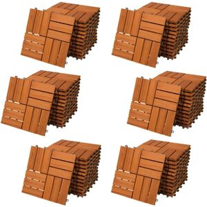 Ensemble de Dalles en Bois d’Acacia - Résistant aux Intempéries Ensemble de Dalles en Bois d’Acacia - Résistant aux Intempéries