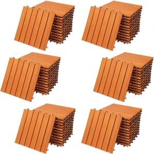Casaria Carrelages en Bois d'Eucalyptus - Jardin & Balcon - 66 pcs Casaria Carrelages en Bois d'Eucalyptus - Jardin & Balcon - 66 pcs