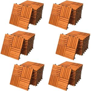 Casaria - Ensemble de Dalles en Bois d’Acacia/Eucalyptus - 66 pcs - Extérieur & Intérieur Casaria - Ensemble de Dalles en Bois d’Acacia/Eucalyptus - 66 pcs - Extérieur & Intérieur