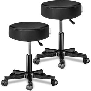 Casaria Deuba Adjustable Swivel Stool - 46-61cm - Black - Stool Casaria Deuba Adjustable Swivel Stool - 46-61cm - Black - Stool