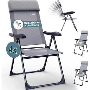 Casaria Set of 2 Garden Folding Chairs - Adjustable, Aluminum, High-Back Casaria Set of 2 Garden Folding Chairs - Adjustable, Aluminum, High-Back