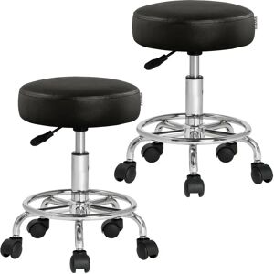 Tabouret de Bureau Casaria Pivotant 360° Ajustable 10cm Tabouret de Bureau Casaria Pivotant 360° Ajustable 10cm