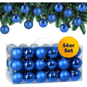 Deuba Blue Christmas Balls Set - 54 Decorative Ornaments Deuba Blue Christmas Balls Set - 54 Decorative Ornaments