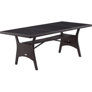 Casaria Garden Table - Adjustable 8-Person WPC & Polyrattan - Brown Casaria Garden Table - Adjustable 8-Person WPC & Polyrattan - Brown