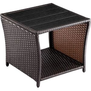 Casaria Side table 45x45x40cm polyrattan - brown Casaria Side table 45x45x40cm polyrattan - brown