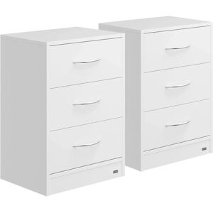 Casaria Eloise Wall-Mounted Nightstand - Bedside Table Modern 3 Drawers Casaria Eloise Wall-Mounted Nightstand - Bedside Table Modern 3 Drawers