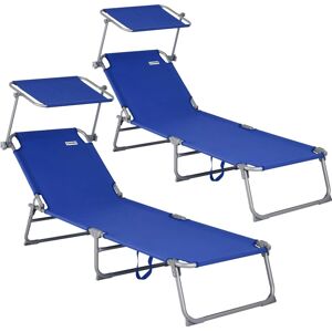 Transat de jardin réglable Casaria - Bleu - 150kg - 195x60x30cm - Résistant aux intempéries Transat de jardin réglable Casaria - Bleu - 150kg - 195x60x30cm - Résistant aux intempéries