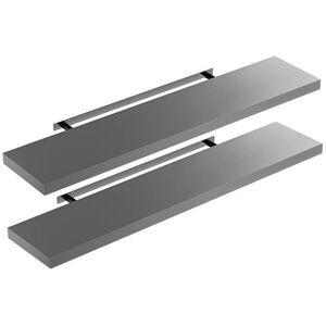 Casaria 110cm Gray Modern Wall Shelf - Shelves Casaria 110cm Gray Modern Wall Shelf - Shelves