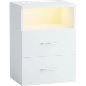 Casaria Nightstand with Touch LED Lighting - 40x28x55cm Casaria Nightstand with Touch LED Lighting - 40x28x55cm
